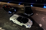 Beautiful photo shoot with three modern sports cars