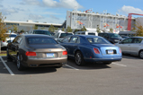 What cars do we see on the parking lot during Formula 1 in Texas?
